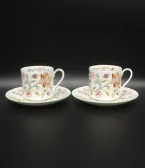 美品 ミントン カップ＆ソーサー 2客セット ペア ハドンホール Minton