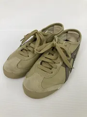 Onitsuka Tiger オニツカタイガー スニーカー 23.5 カーキ スエード 合成皮革/人工皮革 無地 ブランドロゴ 紐 ローカット メンズ レディース