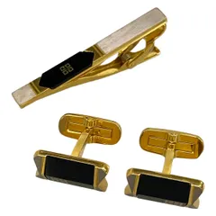 GIVENCHY(ジバンシー) アクセサリー - シルバー×ゴールド×黒 カフス＆ネクタイピンセットのサムネイル