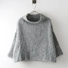 イチ ichi ルーズネックニットプルオーバー＼グレー アルパカ ウール セーター ハイネック ワイド【2400014988147】のサムネイル