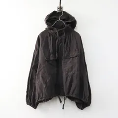 ネストローブ nest Robe リネン超撥水 フーディー フードシャツ F ダークブラウン┃麻 ブラウス トップス【2400014984873】のサムネイル