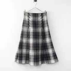 ジルバイジルスチュアート JILL by JILL STUART ループチェックスカート M＼グレーロング フレア ツイード【2400014991840】のサムネイル