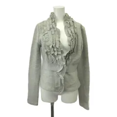 ビーシービージーマックスアズリア BCBGMAXAZRIA ジャケット 上着 ウール S グレー 無地 フリル襟 長袖 /MD ■GY99のサムネイル
