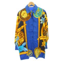 HERMES 馬具チェーン カシミヤ ツイルレーヌ シルク 半袖 M - メルカリ