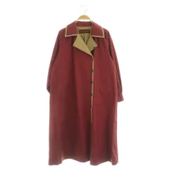 イヴサンローラン YVES SAINT LAURENT バイカラーロングコート ヴィンテージ ボルドー /MY ■OS ■GY06のサムネイル