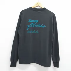 L/古着 スクリーンスターズ 長袖 ビンテージ Tシャツ メンズ 90年代 90s XEROX クルーネック USA製 黒【spe】 26may08のサムネイル