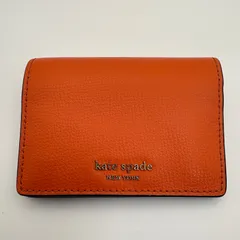 kate spade ケイトスペード ミニ財布 フラグメントケース オレンジ キーリング付き 美品
