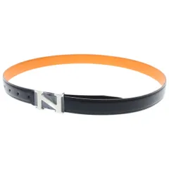 NEIGHBORHOOD (ネイバーフッド) 26SS DETACHABLE BUCKLE BELT ロゴバックル バイカラー レザーベルト ブラック/オレンジ 261PKNH-AC02のサムネイル