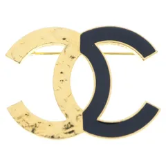CHANEL (シャネル) ココマーク ブローチ ピンバッジ ブラック×ゴールド GPのサムネイル