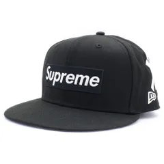 SUPREME (シュプリーム) 21AW ×NEW ERA New York Yankees MLB ニューエラ ニューヨークヤンキース ボックスロゴ ベースボールキャップ 帽子 ブラック
