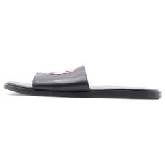 CHROME HEARTS (クロムハーツ) CH SLIDE LEATHER CHプラスパッチ レザーサンダル シューズ ブラック/ピンクのサムネイル