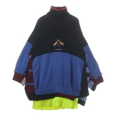 BALENCIAGA (バレンシアガ) 18AW Multi Layered Flags Sweater オーバーサイズ レイヤード クルーネックニットセーター マルチ 542629 T7160のサムネイル