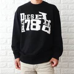 【並行輸入品】ディーゼル トレーナー メンズ ブラック DIESEL オーバーサイズ ロゴ スウェット A08669 0BAWT 9XX