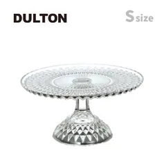 Dulton ダルトングラスコンポート マカロン S 直径23cm(ケーキスタンド ガラス クリア 透明 デザート インテリア ディスプレイ キラキラ おしゃれ かわいい 盛り付け 飾り付け 小さめ 小さいサイズ 23cm フルーツ 誕生日 バースデー)のサムネイル