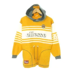 エレッセ ellesse トレーナー フーディ S 黄 イエロー ロゴワッペン ボーダー /CK2 ■ECB003のサムネイル