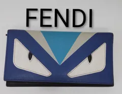 AVH08 フェンディ 極美品 モンスター 2つ折り長財布 メンズ シルバー金具 バグズのサムネイル