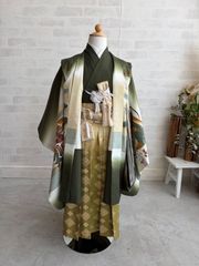 七五三 男の子 羽織袴セット 鷹柄 うぐいす色 - メルカリ