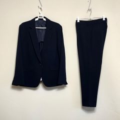 KASHIYAMA カシヤマ ノーカラー パンツスーツ ネイビー セットアップ