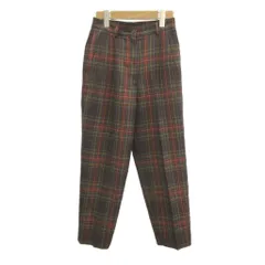 マックレガー マクレガー McGREGOR テーパードパンツ ウール 63-90 茶 ブラウン チェック柄 センタープレス 長ズボン /YU ■ECC003のサムネイル