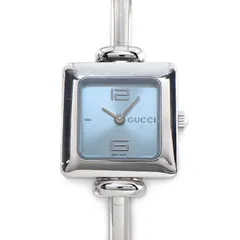 グッチ GUCCI 腕時計 バングルウォッチ 1900L スクエア サンレイ アイスブルー文字盤 SS クオーツアナログ 【中古】のサムネイル