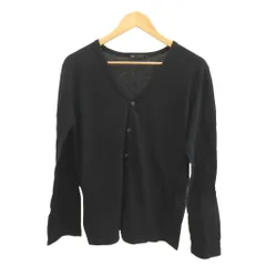 メンズメルローズ MEN'S MELROSE カーディガン L 黒 ブラック 無地 Vネック 長袖  /NP ■ECA004のサムネイル