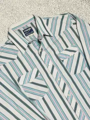 2XL) 90s Wrangler(ラングラー) ヴィンテージ ストライプ ウェスタン シャツ