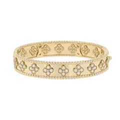ヴァンクリ ブレスレット ペルレ クローバー エクストラスモールモデル ダイヤモンド 72P 計1.6ct K18YGイエローゴールド VCARO56200のサムネイル