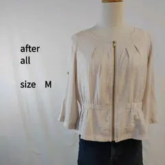 ［アフターオール］ ノーカラージャケット シアー 薄手 ロールアップ 春夏コーデのサムネイル