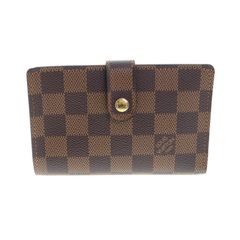 [Used] LOUIS VUITTON N61664 Portemonnaie Viennois Damier Bi-fold Wallet, Coin Purse, Women's/Men's Wallet, Brown, Brand