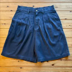 Tommy Bahama シルク　ショーツ　ハーフパンツ　ネイビー　トミーバハマ　古着のサムネイル