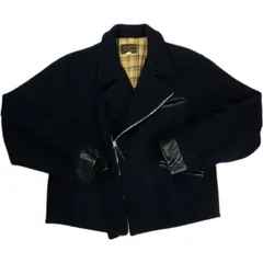 Size【42】 At Last ＆ Co アットラスト/BUTCHER PRODUCTS ブッチャープロダクツ LOT714 MELTON RIDERS JACKET ジャケット 黒 【中古品-良い】 30009319のサムネイル