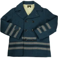 Size【42】 At Last ＆ Co アットラスト/BUTCHER PRODUCTS ブッチャープロダクツ LOT685 WOOL BLANKET COAT Pコート 紺 【中古品-良い】 30009320のサムネイル