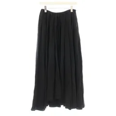 ジルサンダー JIL SANDER ロングスカート JSCR350006WR39100002 レーヨン リネン混 フレアスカート 34 黒 ブラック /☆Gのサムネイル