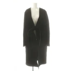 エムエムシックス メゾンマルジェラ MM6 Maison Margiela ウールノーカラーロングコート アウター 総裏地 36 ブラック S62AA0054 /DO ■OSのサムネイル
