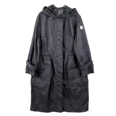 中古ブランド品ダオール MONCLER モンクレール ハイエンド レディース ロング ウィンドブレーカー ジャケット ブラック 1サイズのサムネイル