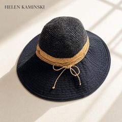 Helen Kaminski ヘレンカミンスキー ラフィア コットン コンビハット