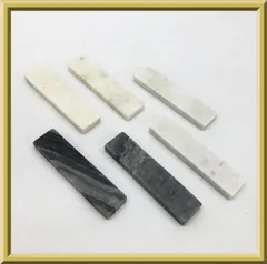 【良品】 大理石 天然石 カトラリーレスト 箸置 ナイフフォークレスト スプーンレスト 食器 カトラリー テーブルウェア 3色(ホワイト/オフホワイト/グレー) 6点セット 2.8×11.5×1㎝のサムネイル