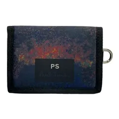 未使用 ポールスミス PS Paul Smith 財布 コンパクト 三つ折り ナイロン ネイビー　マーブル　アート　紺 メンズ 紳士用 PSZ561 のサムネイル