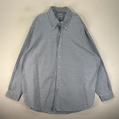 古着 ブルックスブラザーズ Brooks Brothers USA製 長袖シャツ ボタンダウン ギンガムチェック XL  ブルー系 チェック メンズ
