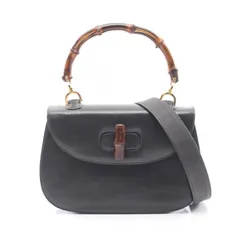 グッチ GUCCI ハンドバッグ オールドグッチ バンブー 2WAY 000 46 0633 ネイビー レザー バンブー 2wayショルダー レディース Used Bのサムネイル