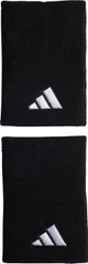 アディダス adidas テニス リストバンド L メンズ レディース 男性 女性 吸湿 吸収力 薄手 ロゴ 刺繍 汗拭き 手首 ソフト 夏 試合 練習 部活動 クラブ活動 サークル スクール  EVJ49 IC3568 ブラック/ブラック/ホ