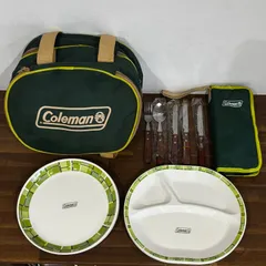 Coleman コールマン プレート カトラリー セット 専用ケース付き (ランチプレート×4/平皿×4) キャンプ BBQ レジャー アウトドア