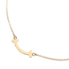 TIFFANY & Co. (ティファニー) Tスマイル ミニ ネックレス ペンダント チェーン ピンクゴールド Au750PG レディースのサムネイル