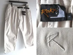 新品タグ付 ROKX ロックス MG CROPS ロゴワッペン ウェビングベルト ストレッチ クロップドパンツ L ナチュラル 元グラミチのサムネイル