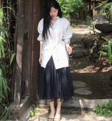 桐島かれん HOUSE OF LOTUS パッチワークブロックプリントスカート