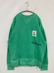TOMMY JEANS トミージーンズ スウェット M グリーン コットン スウェット 前面プリント バックプリント ワンポイント ブランドロゴ 長袖 メンズ レディース