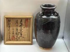 Y【骨董品】花瓶　造花　池坊　草月流　インテリア　置物 　三耳壺 2026年最新】三 耳 壺の人気アイテム - メルカリ
