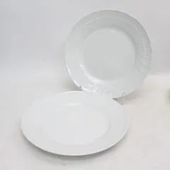 565)【2枚セット】リチャードジノリ プレート ベッキオホワイト 24.5cm 白磁 エンボス Richard Ginoriのサムネイル