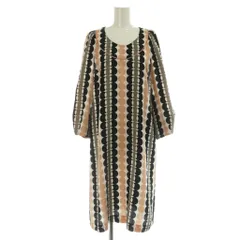 クレージュ courreges サテンワンピース ロング 長袖 総柄 38 ピンク /MY ■OS ■ECB004のサムネイル