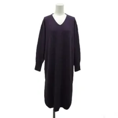 ロッソ ROSSO アーバンリサーチ ワンピース ニット ウール混 アンゴラ混 カシミヤ混 長袖 ロング Vネック F 紫 パープル /XZ ■ECB004のサムネイル